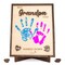 Best Grandpa Ever Gifts - Personalized Wooden Handprint Plaque, DIY Keepsake Craft Kit from Grandkids, Meaningful Family Decor to Capture Precious Memories, Unique Birthday Christmas Gift for Grandpa